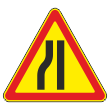 Дорожный знак 1.20.3 «Сужение дороги» (временный) (металл 0,8 мм, I типоразмер: сторона 700 мм, С/О пленка: тип А коммерческая)